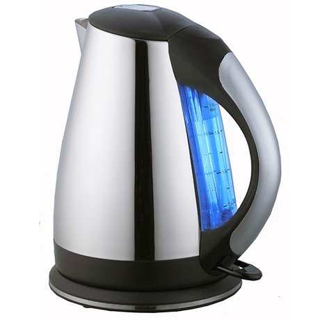 电水壶1.7升不锈钢水壶带LED指示灯的无绳电茶壶