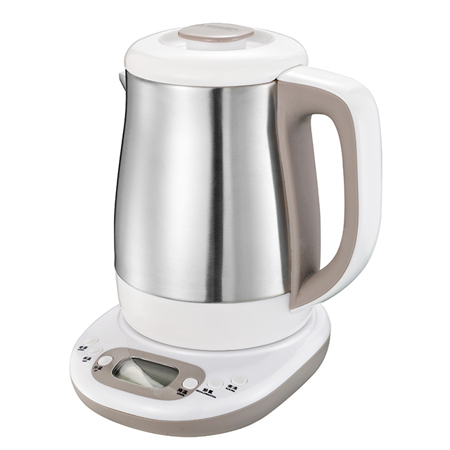 电水壶1.2升电动牛奶调制器不锈钢水壶多用途无绳数字水壶