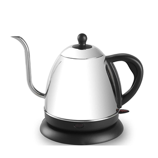 1.0L鹅颈电热水壶倒茶水壶，用于咖啡和茶不锈钢茶壶