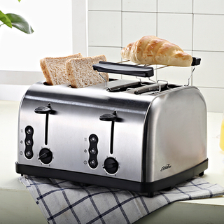 烤面包机不锈钢多士炉全自动2片家用早餐 面包机